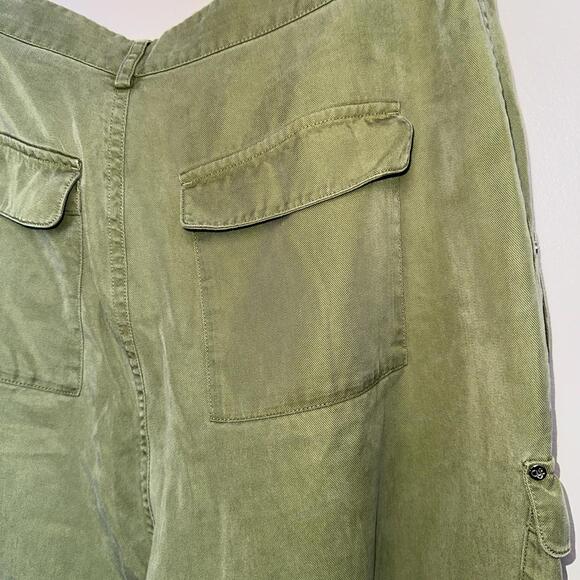 Scotch & Soda Womens Lara Cargo Pants Large High Rise Straight Green - Picture 6 of 8